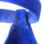 Hermes 24 SS Espadrille Elda Suede Leather Wedge Sole Sandals Blue 35 — view 8
