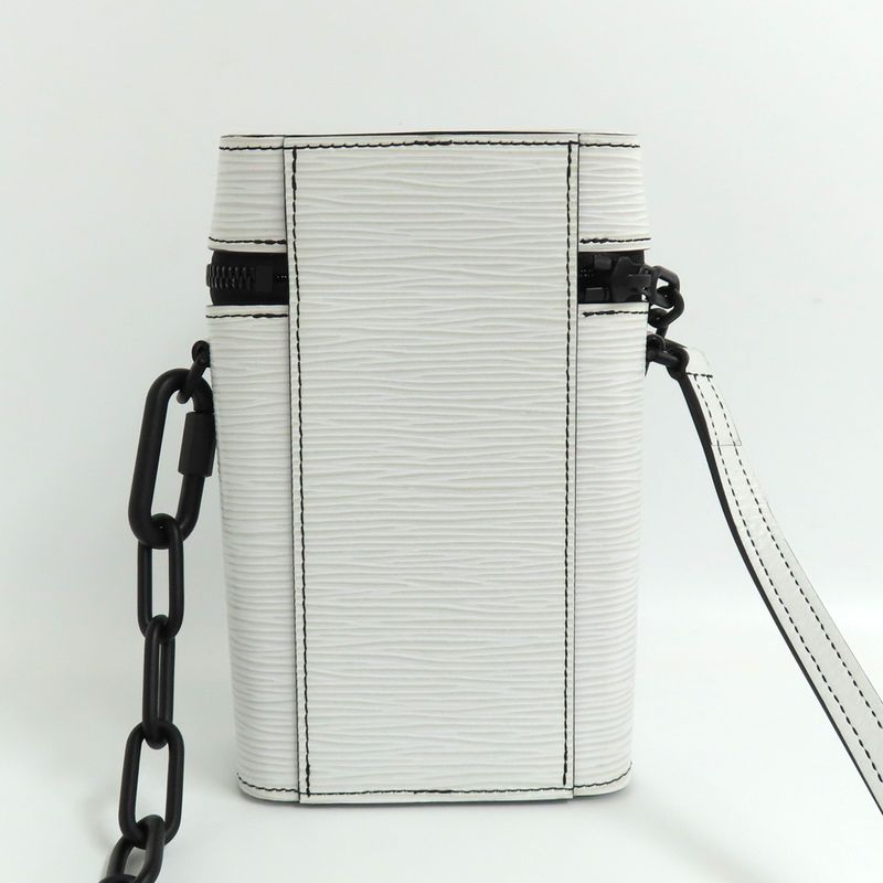 Louis Vuitton Phone Box Epi Bron White Shoulder Bag Black — view 3