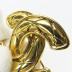 Chanel Brooch Quilted Stitching Coco Mark Metal Gold Plated Accessory Small — view 8