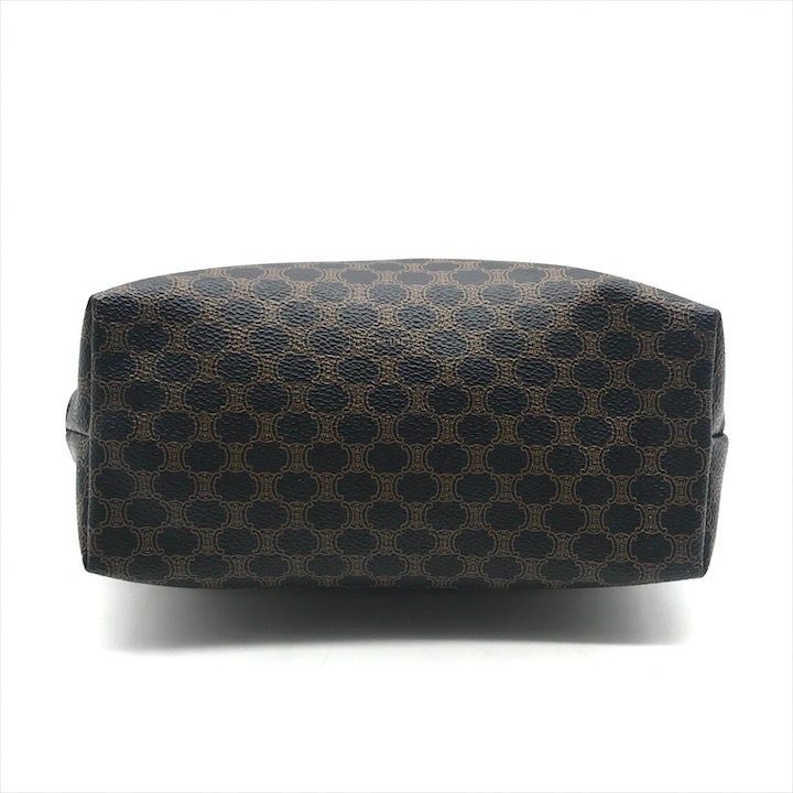 Celine Black Macadam Triomphe Leather Second Pouch Case Brown — view 3