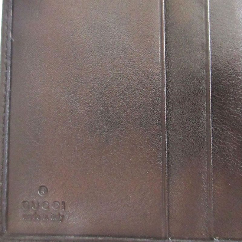 Gucci Interlocking G GG Canvas Leather Black Trifold Wallet 0871 — view 8