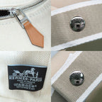 Hermes Brid A Black PM Natural Cotton Canvas Pouch Handbag — view 9