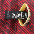 Hermes 5261 100% Silk Anthracite Rouge Cravat Chaine D'ancre Patterned Tie — view 5