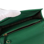 Gucci Shoulder Bag Dollar Calf Green — view 5