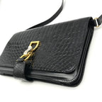 Gucci Croco Vintage Shoulder Bag Combination Black — view 7