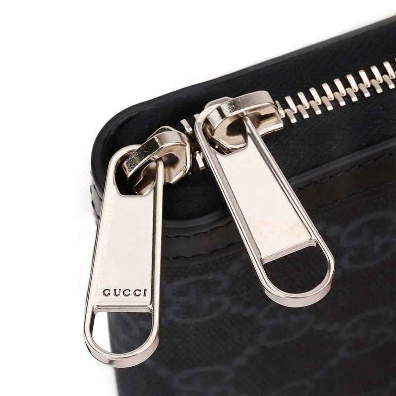 Gucci Shoulder Bag GG Supreme Black Gray — view 7