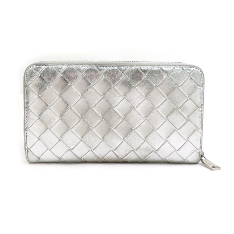 Bottega Veneta Round Zipper Long Wallet Intrecciato — view 2