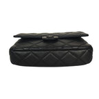 Chanel Shoulder Bag Lamb Wallet Phone Case Black — view 6