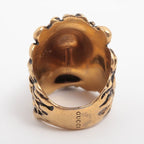 Gucci Michele Period Lion Head GP Ring 15 — view 3