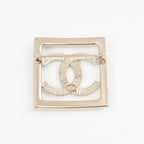 Chanel Brooch Corsage Gold Coco Mark Rhinestone Square — view 4