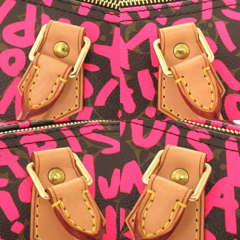 Louis Vuitton Speedy 30 Monogram Graffiti Fuchsia Handbag 1532 — view 9