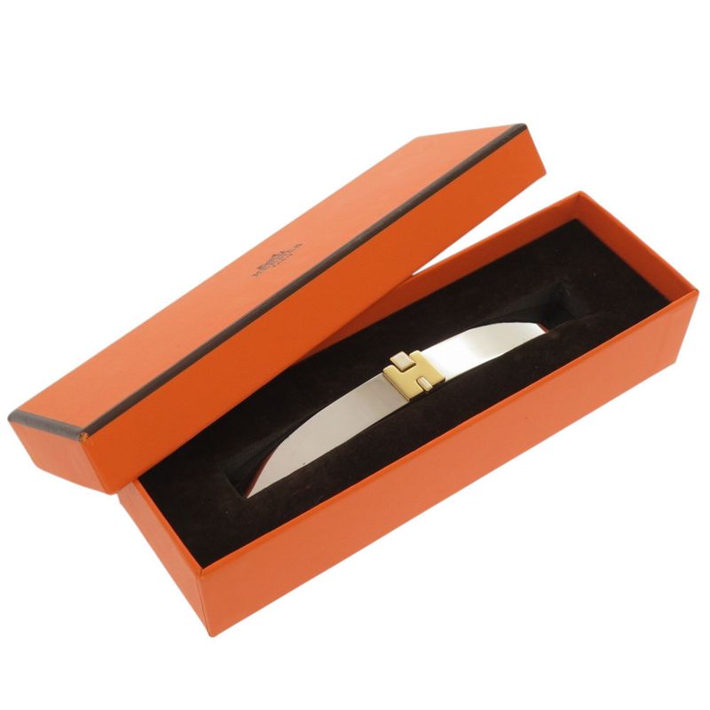 Hermes Irene H Logo Gold Silver Barrette Accessories 0369 — view 2