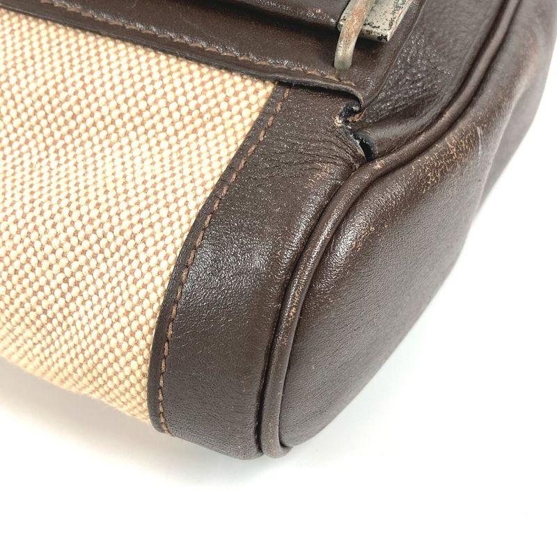 Hermes Clutch Bag Equi Leather Canvas Beige — view 5