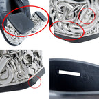 Hermes Sandals Glossy 60 BK Black Silver Size 38 Chaine D'ancre — view 9