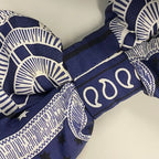 Hermes Silk Headband Turban Navy — view 6