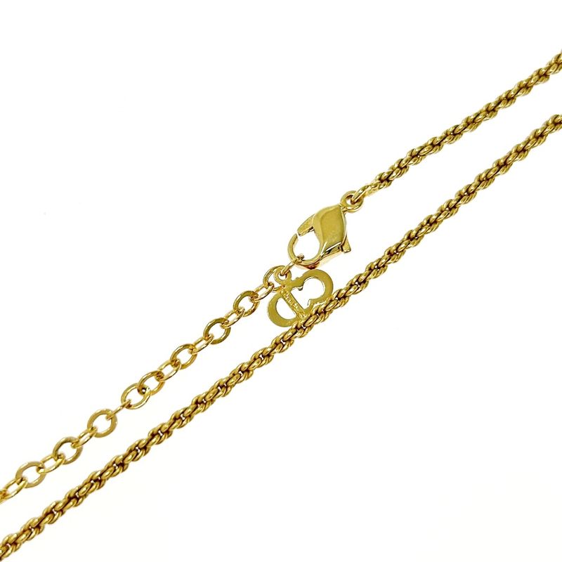 Christian Dior GP Emblem Necklace Gold — view 8