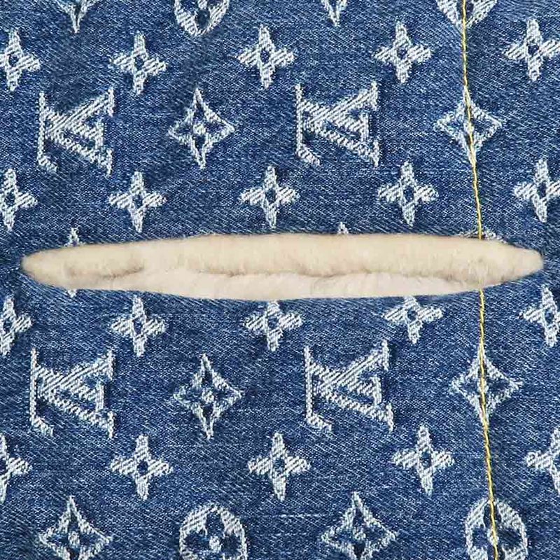 Louis Vuitton Scarf NIGO Collaboration Echarpe Shearling Denim Mp2703 — view 4