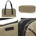 Gucci Boston Bag Handbag Shoulder Canvas Leather Beige Dark Brown Casual — view 3