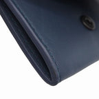 Bottega Veneta Intrecciato Calfskin Black Deep Blue Folding Coin Purse — view 5