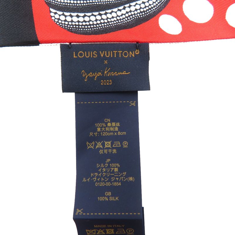 Louis Vuitton YK Bandeau Infinity Dot Yayoi Kusama Silk Red White Black — view 4