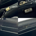 Chanel Coin Case Boy Round Zipper Caviar Leather Black Gold Hardware 23 rd — view 9