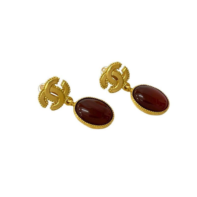 Chanel Vintage Gripoix Coco Mark Earrings Ear Cuff Accessory Gold 96A — view 5