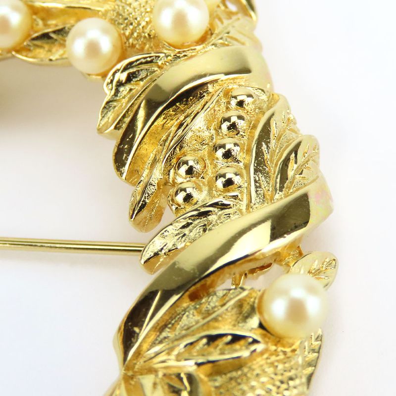 Christian Dior Brooch Metal Gold Wreath Plated Accessories — view 5