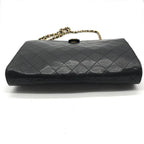 Chanel CC Logo Quilted Tassel Chain Tote Black — view 3