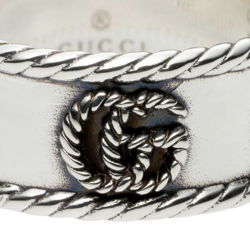 Gucci Ring Double G Silver Black — view 4