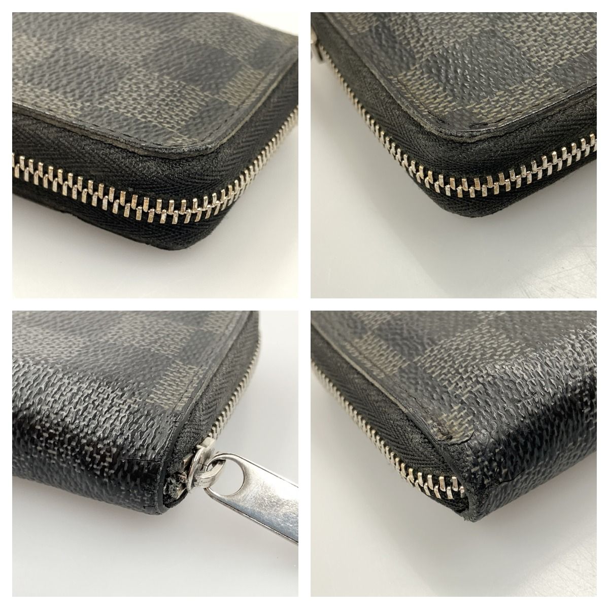 Louis Vuitton Damier Graphite Zippy Coin Purse Case Black — view 3