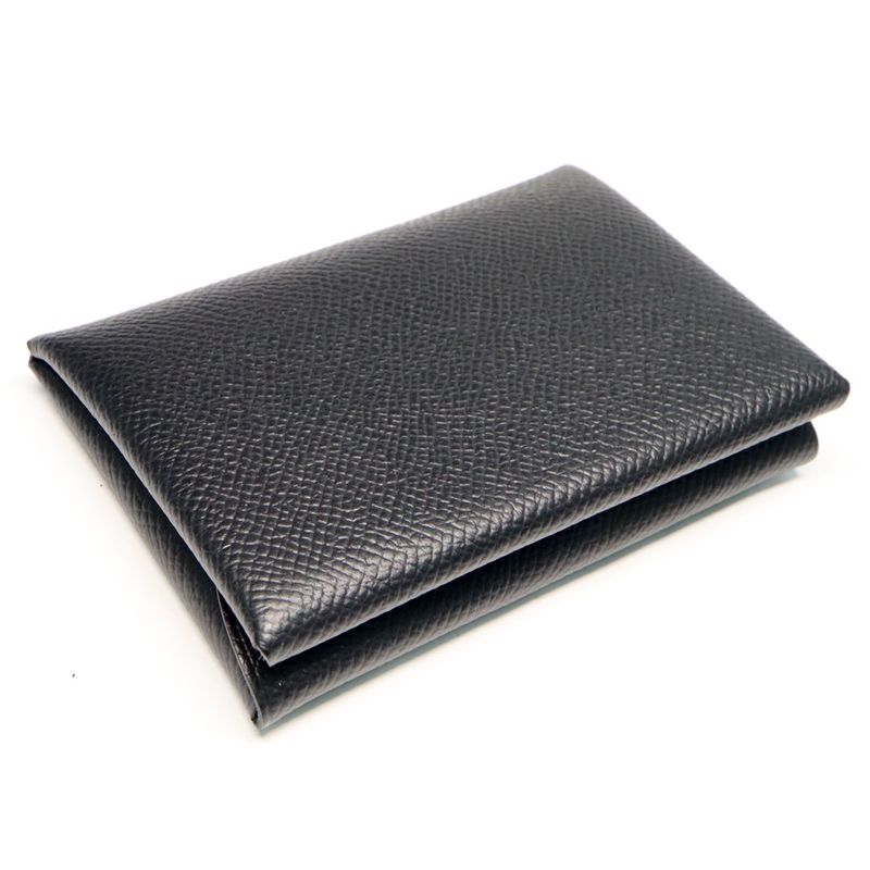 Hermes Calvidio Veau Epsom Black Coin Case Card — view 4
