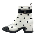 Louis Vuitton Moonlight Line Boots Short Shoes Satin White Black Ankle — view 3