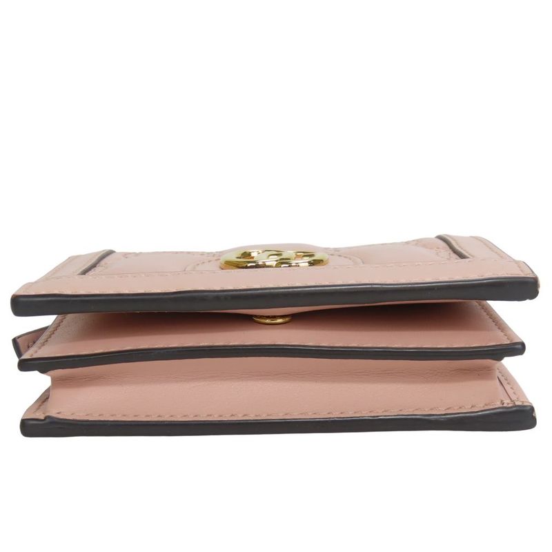 Gucci Bifold Wallet GG Matelasse Leather Pink Gold Hardware Small — view 3