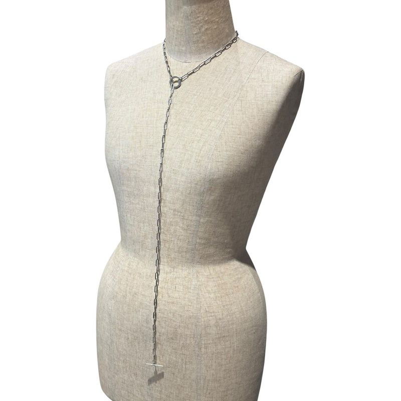 Hermes Chaine Dancre Game Chain Necklace Silver — view 4