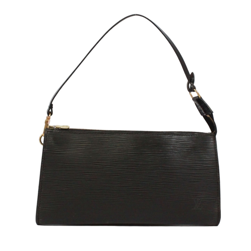 Louis Vuitton Pochette Epi Noir Leather Black Handbag