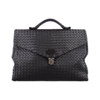 Bottega Veneta Intrecciato Black Lambskin Handbag