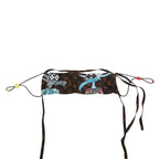 Louis Vuitton LV Friends Mask Cover Brown Multicolor Cotton Silk Shoulder Bag