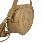 Gucci Shoulder Bag Soho Leather Beige Champagne Gold — view 2