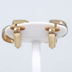 Dior CD Logo Gold Plated and Rhinestone Earrings 5.0 — view 4