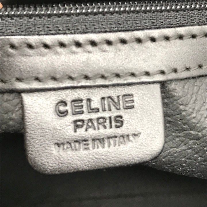 Celine Black Macadam Hand Boston Bag Brown Leather — view 8