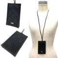 Gucci Sale GG Canvas Clochette Necklace Key Ring Holder Charm Black