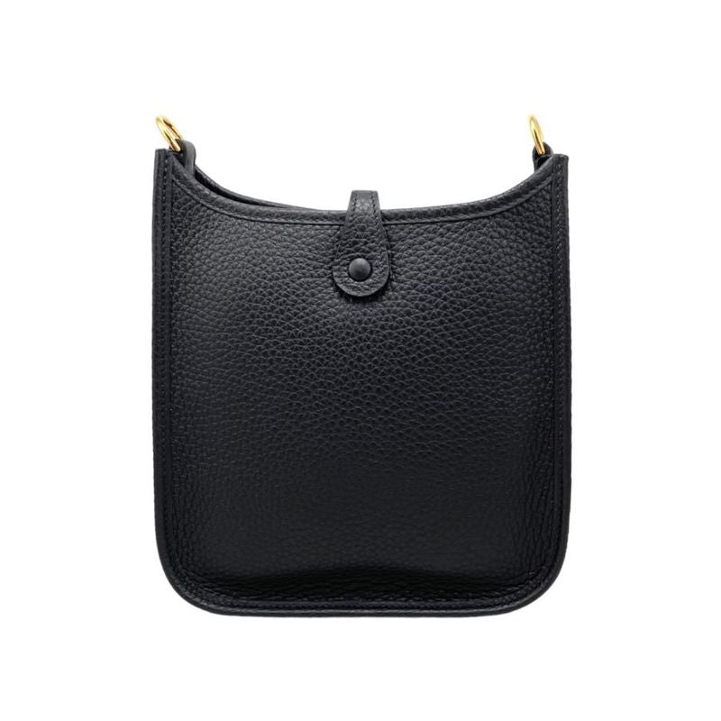 Hermes Shoulder Bag Evelyne TPM Taurillon Clemence Noir Black — view 2