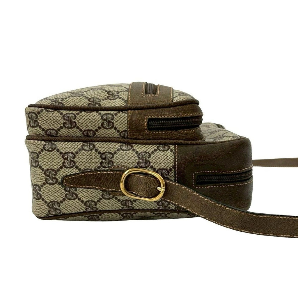 Gucci Vintage GG Logo Leather Shoulder Bag Pochette Crossbody Black — view 6