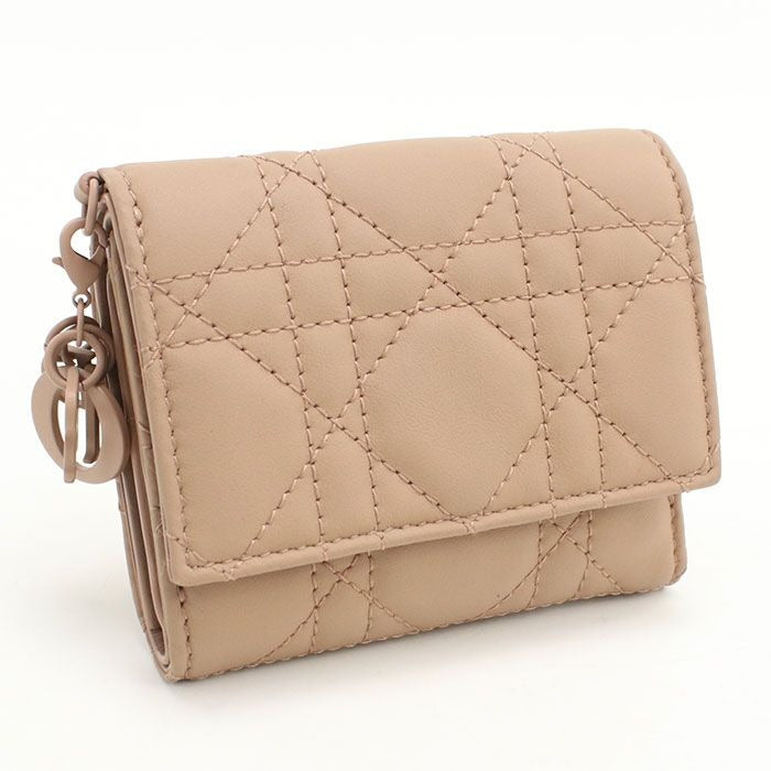 Dior Lotus Wallet Trifold Lambskin