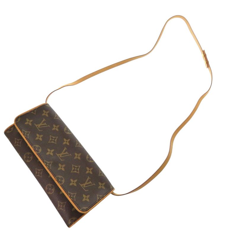 Louis Vuitton Pochette Twin GM Monogram Shoulder Bag 0658 — view 4