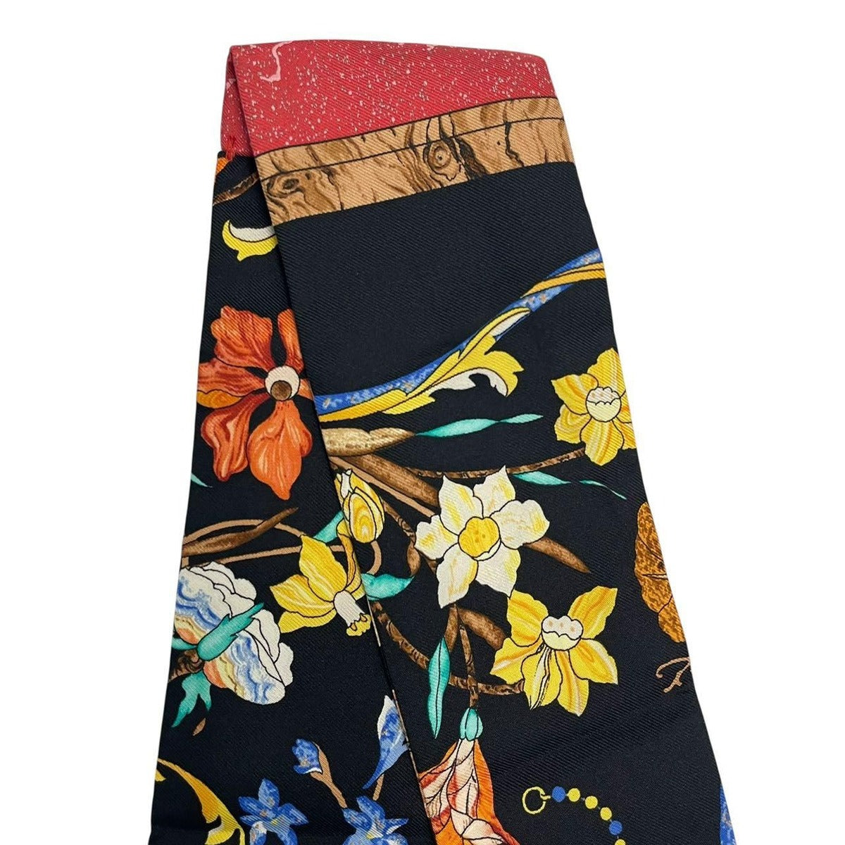 Hermes Twilly Scarf Silk Floral Pattern Multicolor — view 2