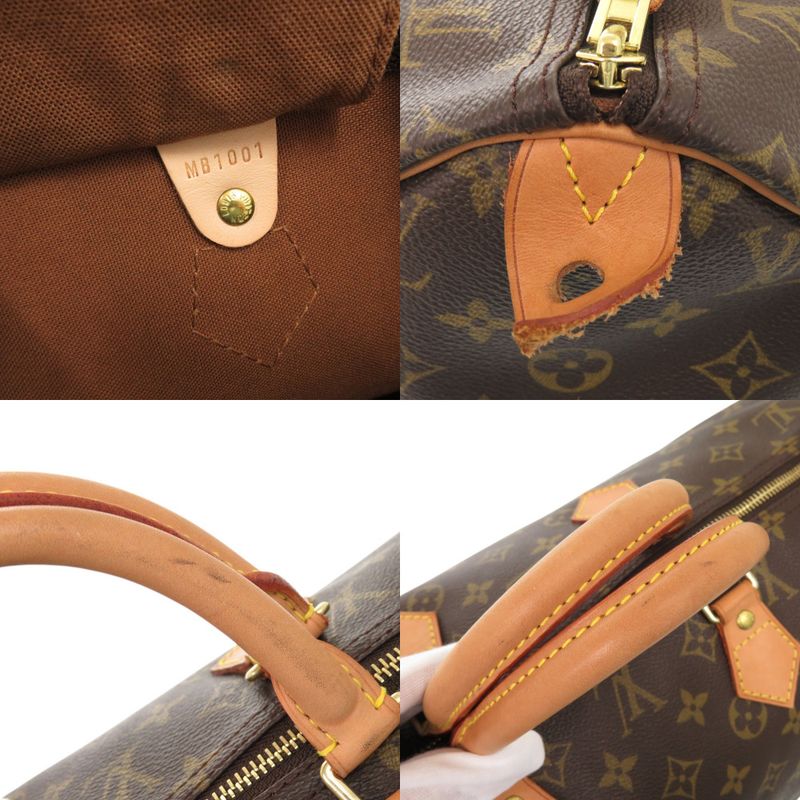 Louis Vuitton Speedy 40 Monogram Brown Handbag 0070 — view 9