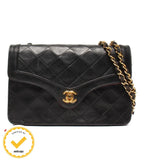 Chanel Chain Shoulder Bag Single Lambskin Gold