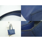Prada Leather Shoulder Bag Tote Blue — view 6