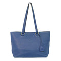 Prada Leather Shoulder Bag Tote Blue